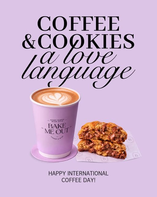 Instagram post: coffee and cookies, a love language