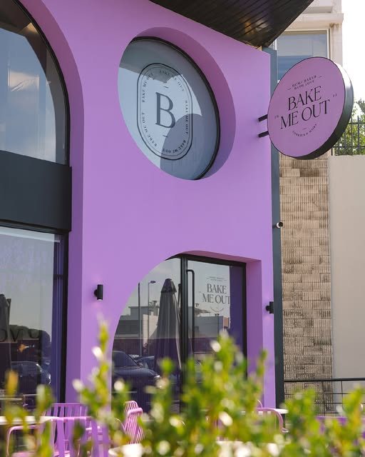 The purple Bake Me Out shopfront in Hazmieh